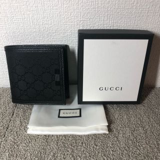 グッチ(Gucci)の専用！！グッチ 二つ折り財布 折りたたみ ウォレット 黒(折り財布)