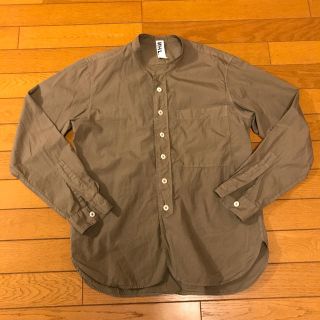 マーガレットハウエル(MARGARET HOWELL)の【古着】MHL ノーカラーシャツ　sサイズ(シャツ)