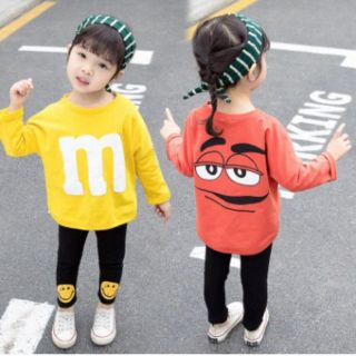 キッズ M'sセットアップ 韓国子供服 レギンス ニコちゃん男の子男女兼用(Tシャツ/カットソー)