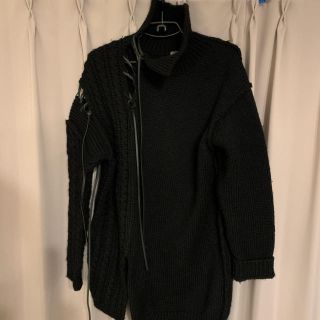 ヨウジヤマモト(Yohji Yamamoto)の【売約済】ヨウジヤマモト  革紐ニット(ニット/セーター)