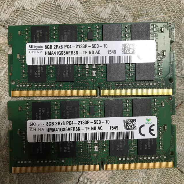 8GB 2R×8 PC4-2133P 2枚set 〜91〜
