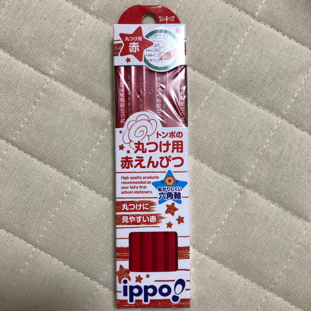 トンボ鉛筆(トンボエンピツ)の赤鉛筆 12本入り 丸つけ 六角軸 トンボ鉛筆 インテリア/住まい/日用品の文房具(その他)の商品写真