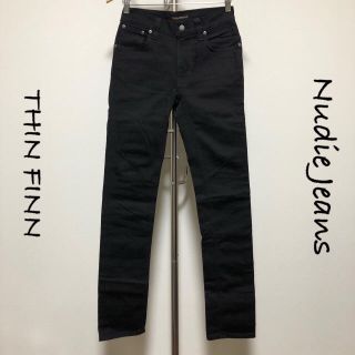 ヌーディジーンズ(Nudie Jeans)のNudie Jeans / ブラックスキニーデニム /THIN FINN /28(デニム/ジーンズ)