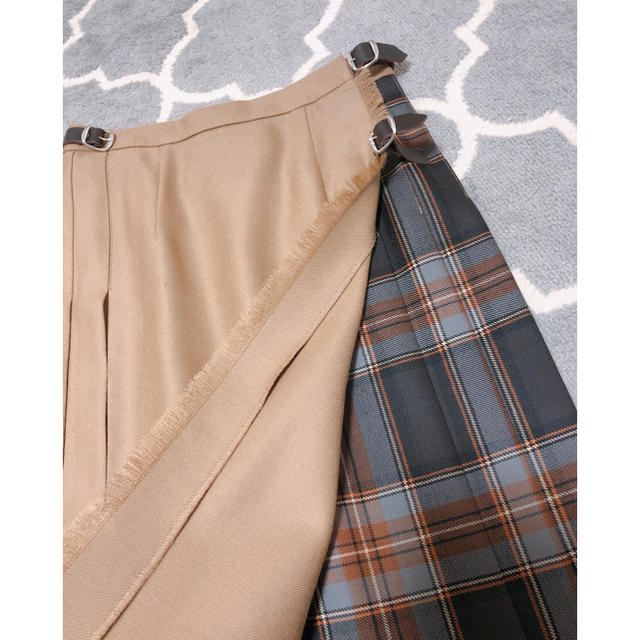 Demi-Luxe BEAMS(デミルクスビームス)のビームス　チェックスカート レディースのスカート(ロングスカート)の商品写真