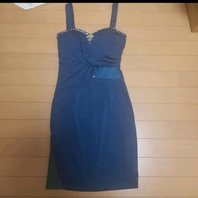 ブルー  ミニドレス レディースのフォーマル/ドレス(ミニドレス)の商品写真