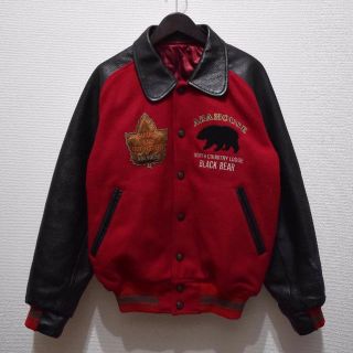 アバハウス(ABAHOUSE)のアバハウスABA HOUSE袖革スタジャン 80s 90s ビンテージ(スタジャン)