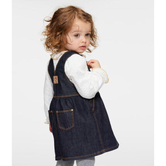 PETIT BATEAU(プチバトー)の☆sale☆36m プチバトー デニムジャンパースカート キッズ/ベビー/マタニティのキッズ服女の子用(90cm~)(ワンピース)の商品写真