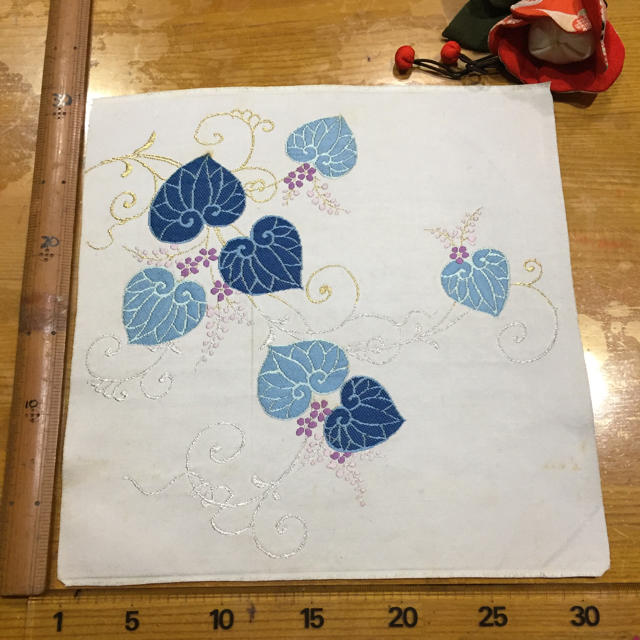C43京都北尾織物匠豪華西陣正絹帯見本サンプル刺繍材料ハンドメイド