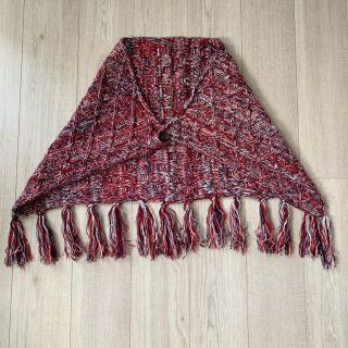 ビームス(BEAMS)の☆ 美品　☆ ビームス フリンジニットポンチョ(ポンチョ)