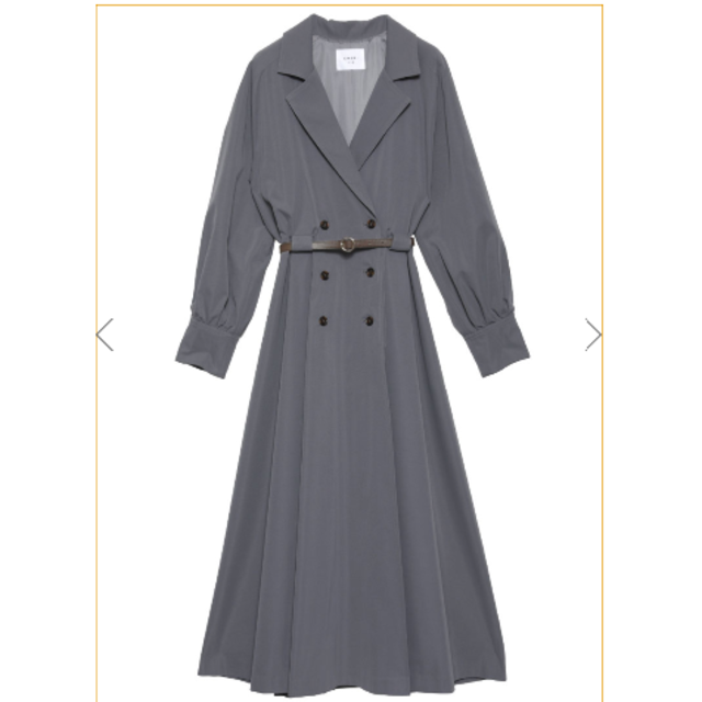 ★AMERI アメリ LONG COAT LIKE DRESS M グレー