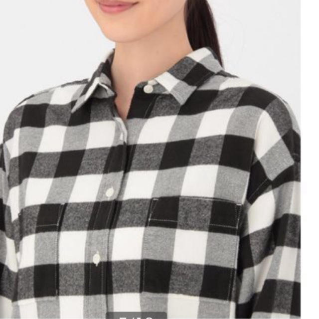 MUJI (無印良品)(ムジルシリョウヒン)の新品　無印良品　オーガニックコットン　チェックシャツ　S レディースのトップス(シャツ/ブラウス(長袖/七分))の商品写真