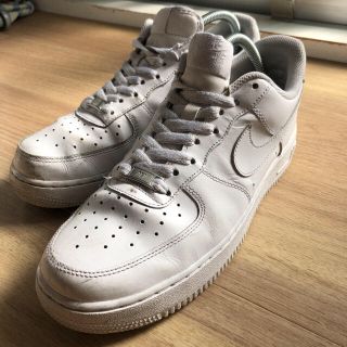 ナイキ(NIKE)のエアフォース1 白　AIR FORCE 1 white 27(スニーカー)