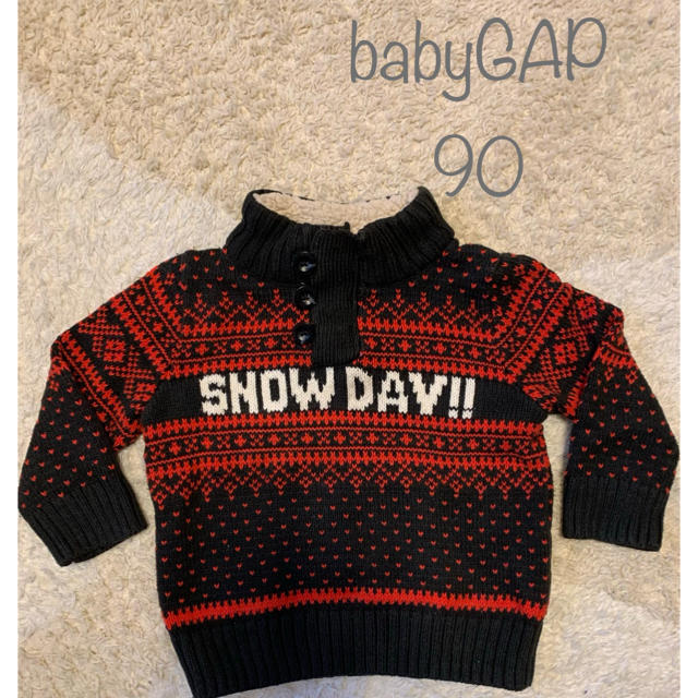 babyGAP(ベビーギャップ)の美品 babyGAP ニット セーター 18-24m 90 男の子 女の子 子供 キッズ/ベビー/マタニティのキッズ服男の子用(90cm~)(ニット)の商品写真