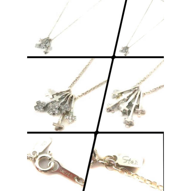 STAR JEWELRY(スタージュエリー)のSTAR JEWELRY クロスモチーフ　ジルコニアネックレス★限定品★ レディースのアクセサリー(ネックレス)の商品写真