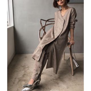 アメリヴィンテージ(Ameri VINTAGE)の新品AMERI GLITTER 2WAY DOUBLE JACKET DRESS(ノーカラージャケット)