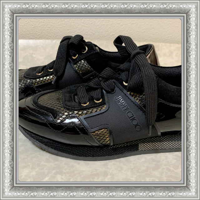 JIMMY CHOO - JIMMY CHOO ジミーチュウ メンズ スニーカー 黒 ゴールド 41の通販 by bcybn022's