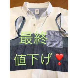 グラニフ(Design Tshirts Store graniph)のグラニフ　綿100％ 半袖ポロシャツ  デニム地ポイント(ポロシャツ)