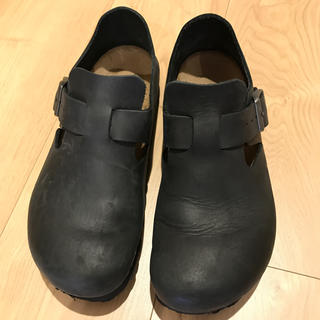 ビルケンシュトック(BIRKENSTOCK)のビルケンシュトック ロンドン 黒 37 24センチ (ローファー/革靴)