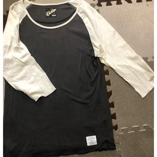 ヴィクティム(VICTIM)のVICTIM ラグラン グレーと白 シャツ七分袖(Tシャツ/カットソー(七分/長袖))