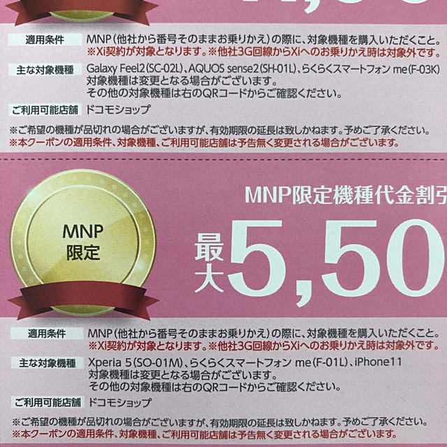 NTTdocomo(エヌティティドコモ)のドコモ クーポン券 4枚 チケットの優待券/割引券(その他)の商品写真