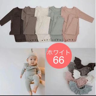 ベビーギャップ(babyGAP)のドット柄ロンパース4点セット (帽子 スタイ パンツ トップス)韓国ベビー服(ロンパース)