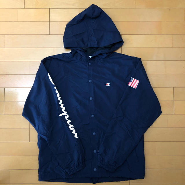 champion × Beams 別注 ビックロゴ ナイロンコーチジャケットジャケット/アウター