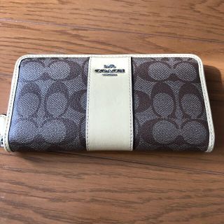 コーチ(COACH)のcoach 長財布　F54630 カーキ×イエロー(財布)