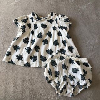 Little Cotton Clothes 花柄ロンパース 長袖ロンパース24m