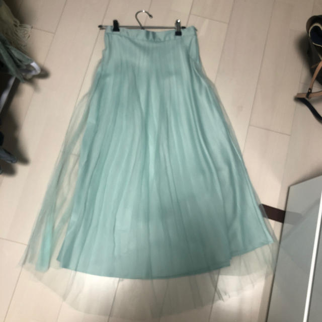 ZARA(ザラ)のZARA♡チュール付きプリーツスカート レディースのスカート(ロングスカート)の商品写真