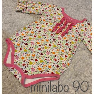 minilabo ミニラボ ロンパース 肌着 女の子 90 かわいい 花柄(ロンパース)