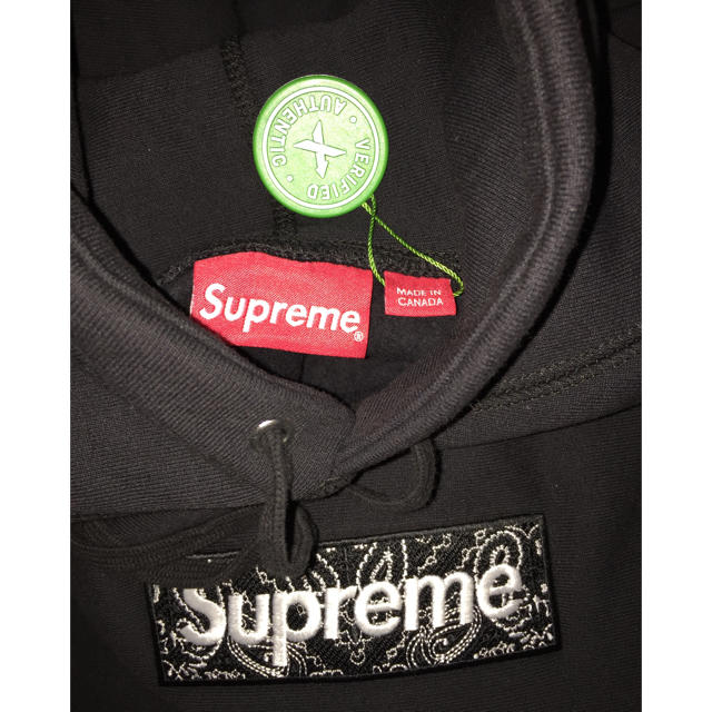 正規品 Supreme box logo bandana hooded M 黒