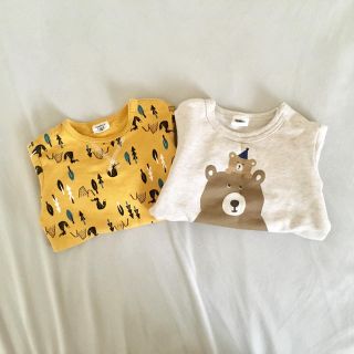 アカチャンホンポ(アカチャンホンポ)の長袖Tシャツ 2枚セット 70サイズ(シャツ/カットソー)