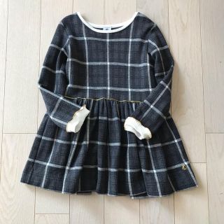 プチバトー(PETIT BATEAU)の今期プチバトー  裏起毛ワンピース  5ans110cm(ワンピース)