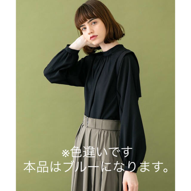 新品】UNITED TOKYO 2WAYバックフレアブラウス ブルー シャツ 新品】UNITED TOKYO 2WAYバックフレアブラウス ブルー シャツ