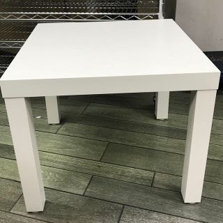 イケア(IKEA)のIKEA イケア　テーブル　55cm×55cm ホワイト　中古(コーヒーテーブル/サイドテーブル)