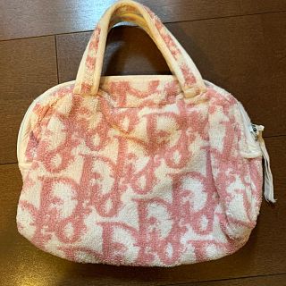 ◆極美品◆Christian Dior タオルバッグ トロッター柄