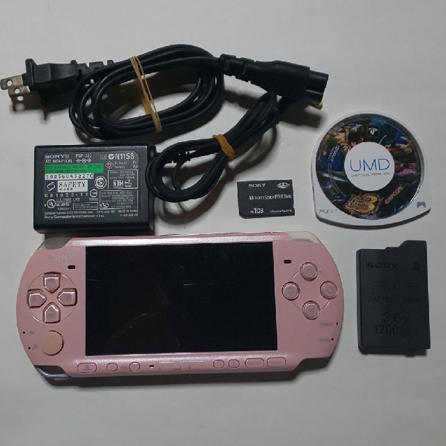 PSP-3000（ピンク、修理品）すぐ遊べるセット（管10）