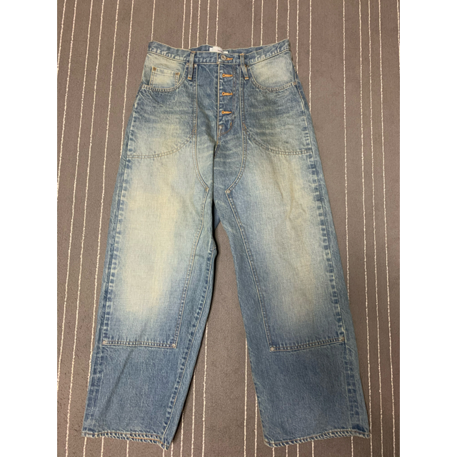 UNUSED(アンユーズド)のDouble Knee Faded Selvedge Denim Pants 2 メンズのパンツ(デニム/ジーンズ)の商品写真