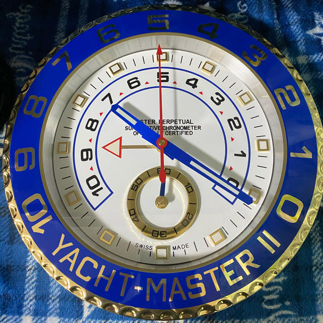 Yacht‐MasterⅡ風No-Logo 壁掛け時計