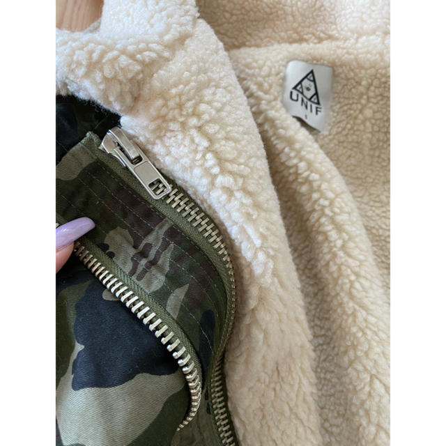 UNIF - UNIF カモフラ ボア ボンバージャケットの通販 by tbp's shop