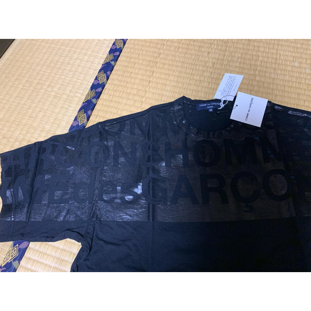 Tシャツ/カットソー(半袖/袖なし)新品☆コムデギャルソンオム☆ブラックTシャツ