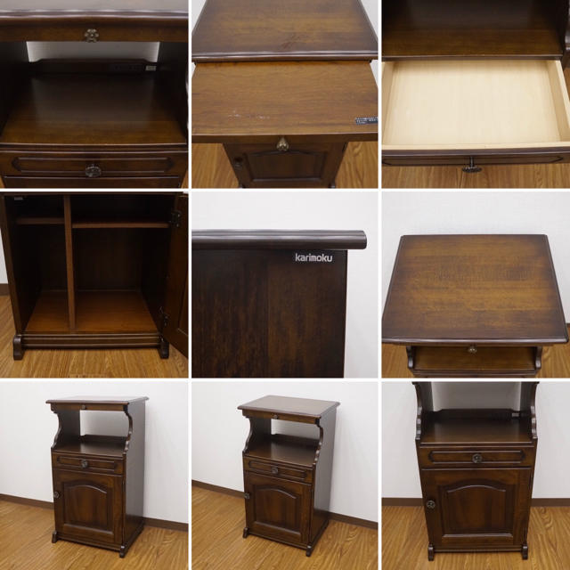 特上美品 96A 別荘保管品 カリモク 小物収納 電話台 | thequarters.co.uk