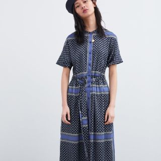 ザラ(ZARA)の（プロフ参照）ＺＡＲＡ　ペイズリー柄ワンピース(ひざ丈ワンピース)