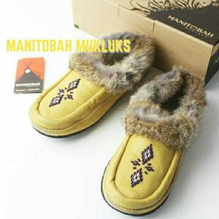 MANITOBAH MUKLUKS ラビットファーモカシンブーツ 希少 レア(ブーツ)