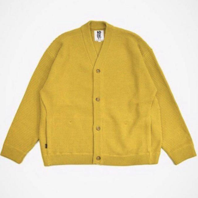 1LDK SELECT(ワンエルディーケーセレクト)の希少 10匣 FOOTSIES CARDIGAN XL マスタード TENBOX メンズのトップス(カーディガン)の商品写真