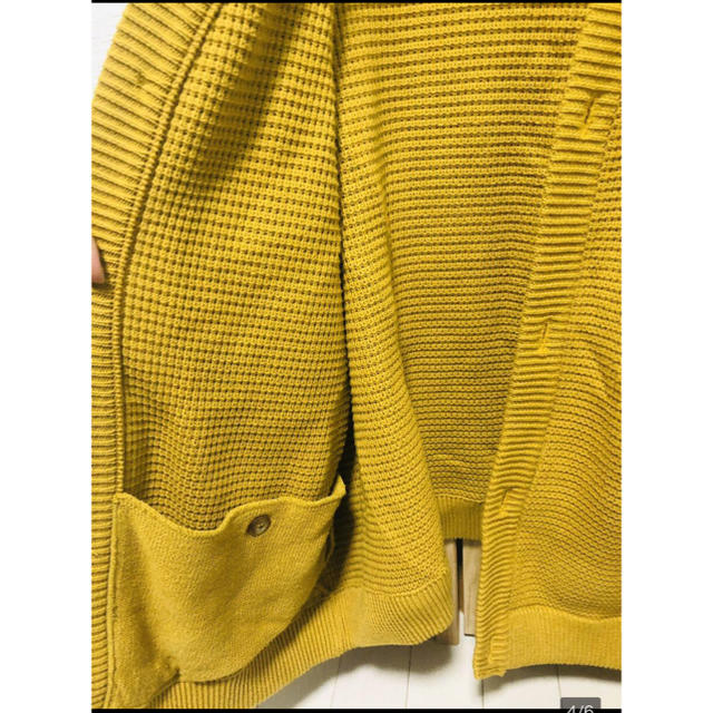 1LDK SELECT(ワンエルディーケーセレクト)の希少 10匣 FOOTSIES CARDIGAN XL マスタード TENBOX メンズのトップス(カーディガン)の商品写真