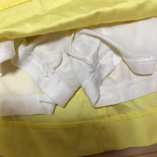 ミニスカート　イエロー　キュロット　スカパン レディースのスカート(ミニスカート)の商品写真