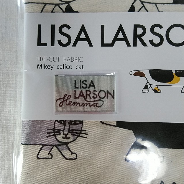 Lisa Larson(リサラーソン)のリサラーソン　calico cat　布地　生地 ハンドメイドの素材/材料(生地/糸)の商品写真