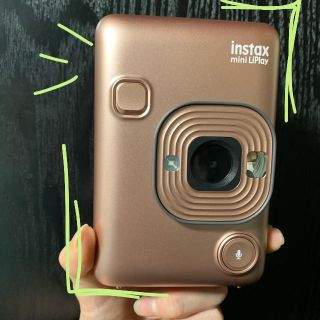 フジフイルム(富士フイルム)の新作チェキ　instax mini Liplay〔フィルム7枚程おまけ付き〕(フィルムカメラ)