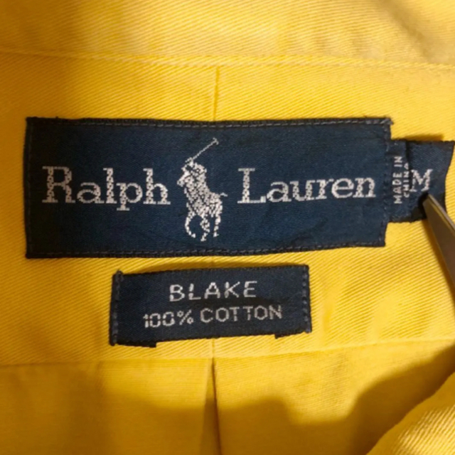 Ralph Lauren(ラルフローレン)の【レア】ラルフローレン【福様専用】刺繍ロゴBDイエローチノシャツ90s メンズのトップス(シャツ)の商品写真